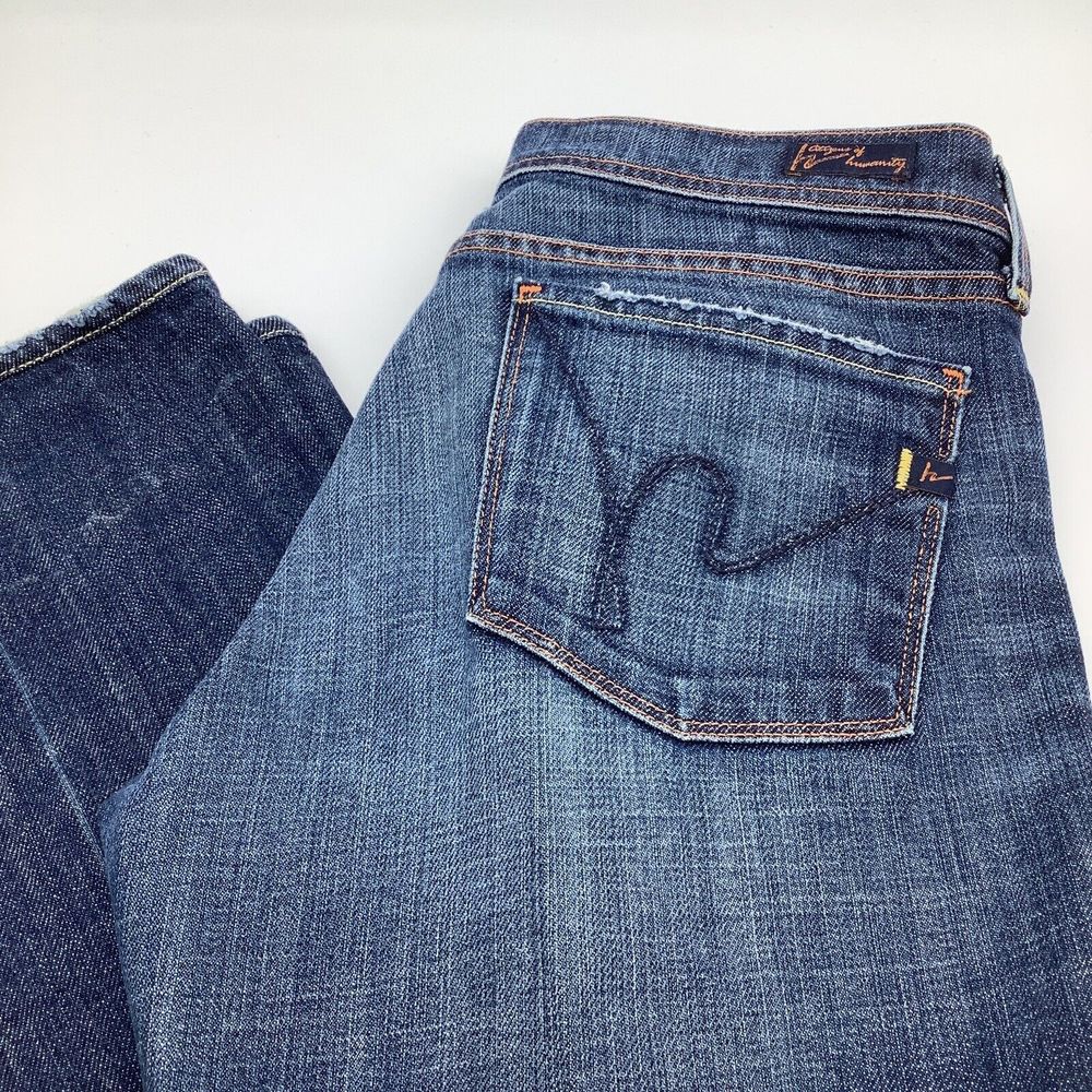 Citizens Of Humanity Blue Flare & Wide Leg Jeans
